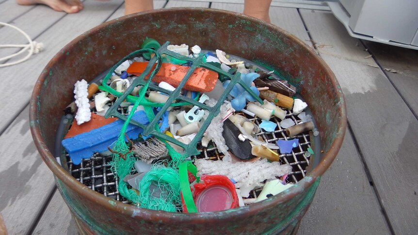 Plastic collected off coast of the Canary Islands
