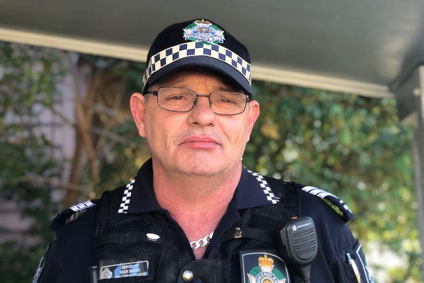 Headshot of Queensland police Sergeant Mick Bazzo.