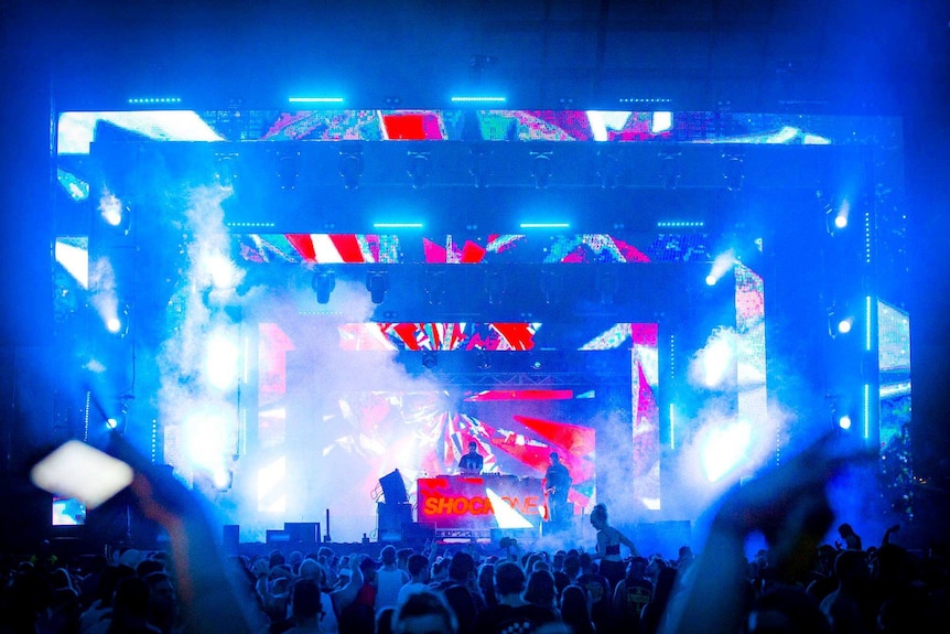 A dj at Stereosonic Festival in Sydney