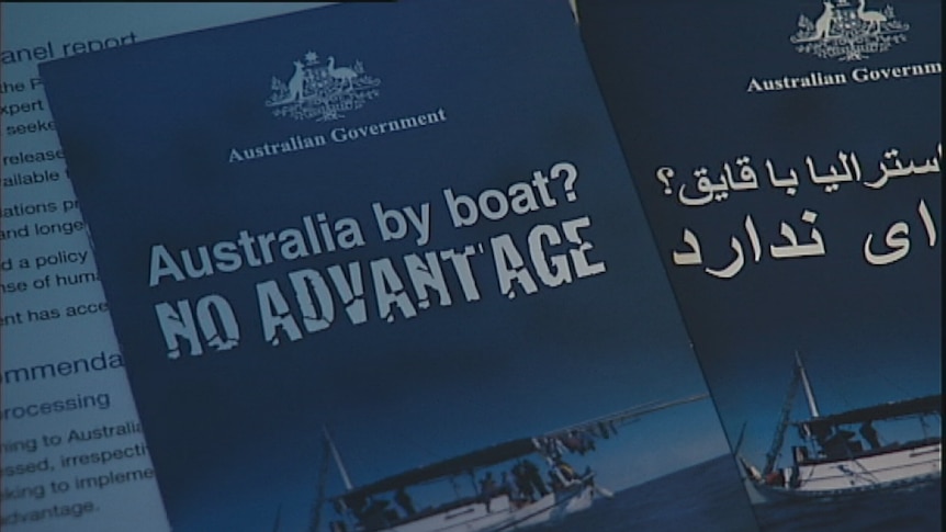 AN Video still: Immigration department brochures released to deter asylum seekers coming via boat. Sept 2012