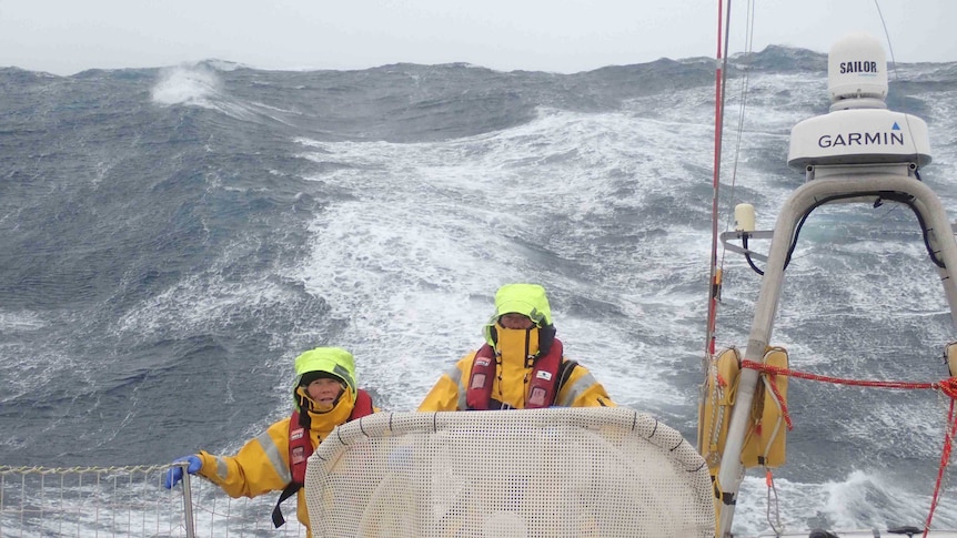 The epic round the world yacht race that is crewed by first-time sailors -  ABC News