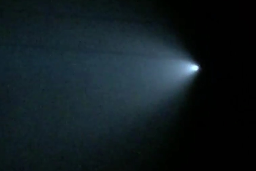 Missile in the sky over Los Angeles