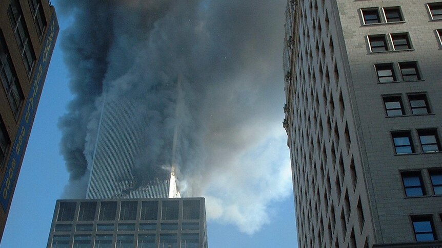 Smoke billows from the World Trade Centre on September 11, 2001.