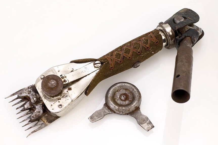A pair of hand shears owned by Jackie Howe that sold at auction.