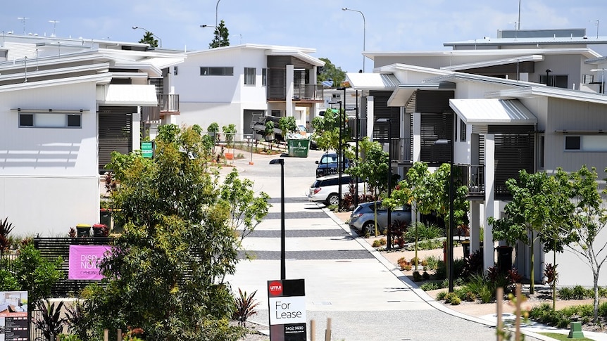 New homes construction is seen in Mango Hill, north of Brisbane.