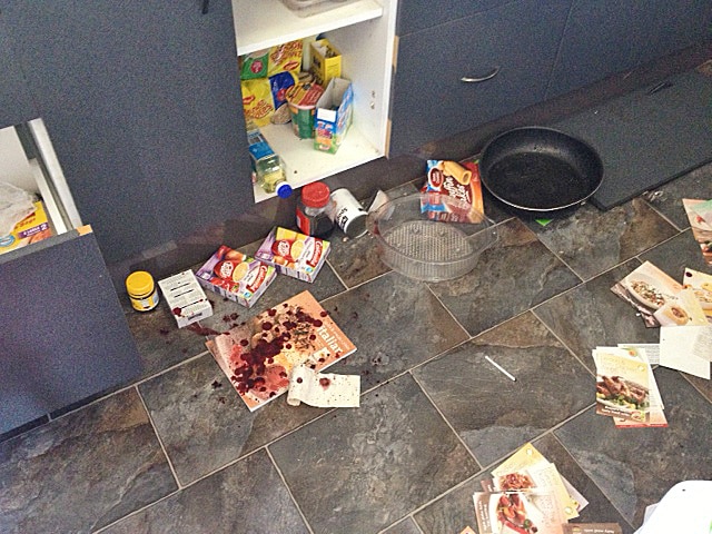 Blood at the crime scene