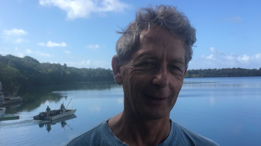 Oyster grower Tony Troup outside his Camden Haven hatchery near Laurieton