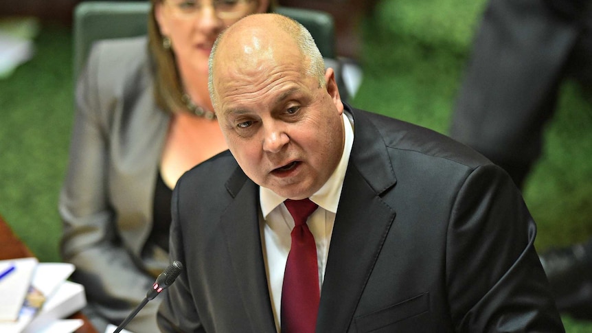 Treasurer Tim Pallas in Victoria's Parliament