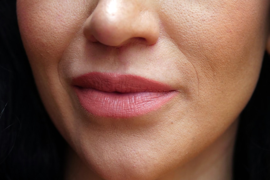close up shots of woman's lips
