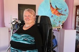 Monica McGhie in her custom-built wheelchair.