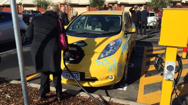 Electric car charging station WA