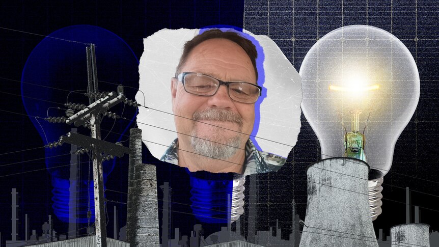 An illustration of light globes featuring the face of Craig Souter