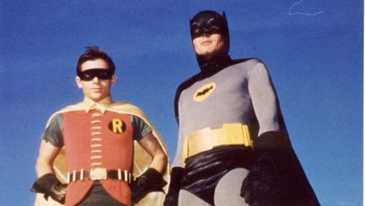 Adam West as Batman and Burt Ward as Robin