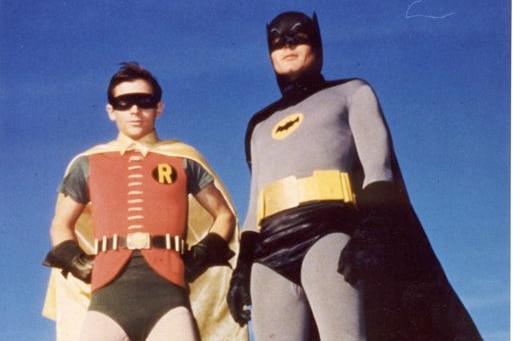 Adam West as Batman and Burt Ward as Robin