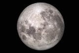 The moon as it is seen in the southern hemisphere.