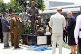 Prince Harry unveils a statue in Fiji.