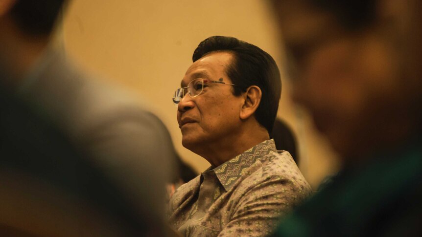 Sultan Hamengkubuwono X of Yogyakarta looks ahead while attending the Interfaith and Intercultural Dialogue in 2016.