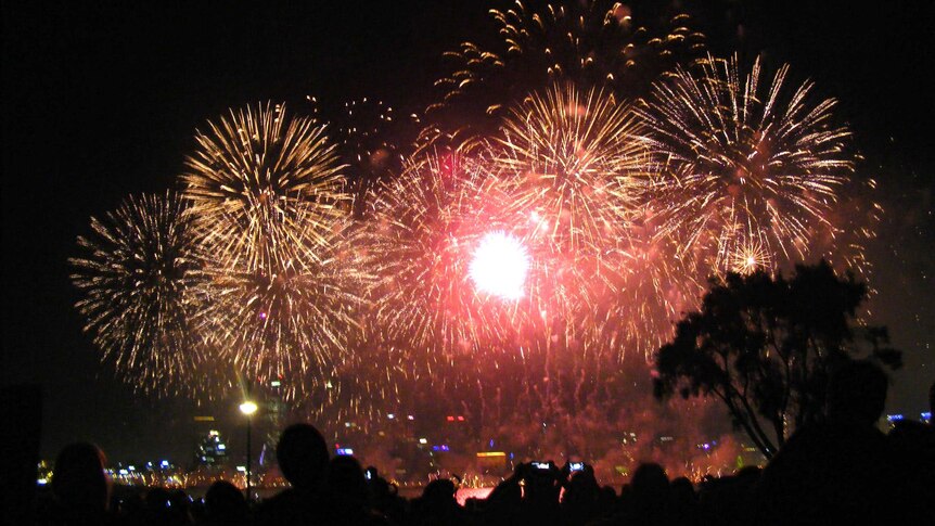 Fireworks from the South Perth foreshore