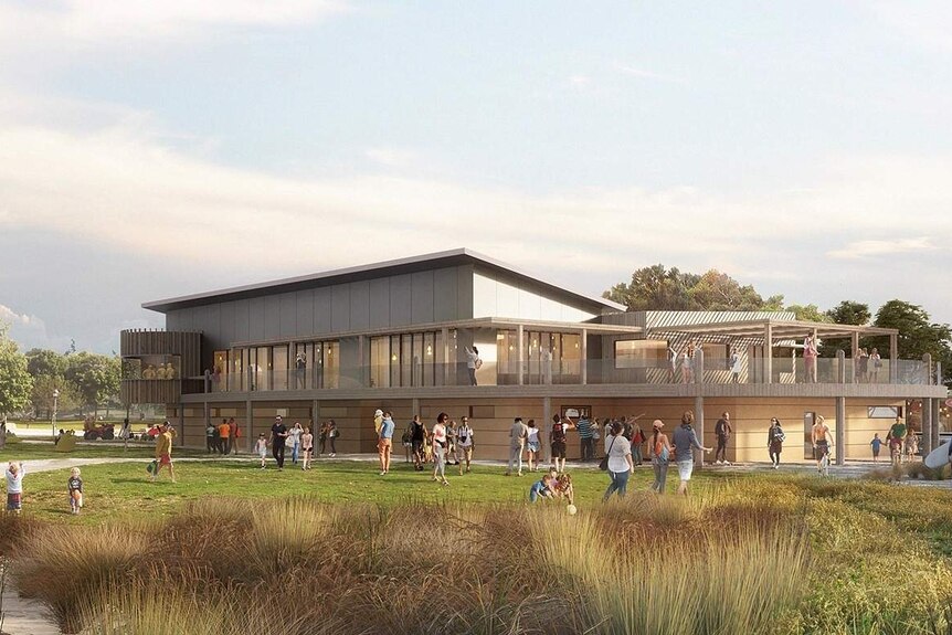 An artist's impression of a renovated surfclub.