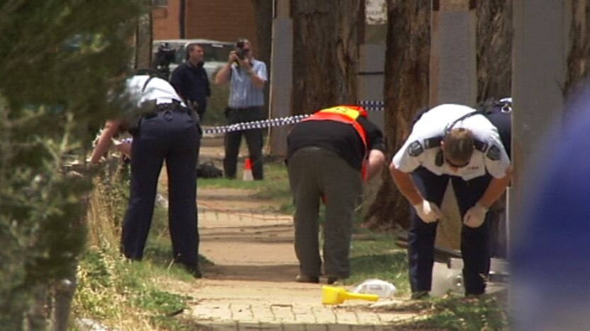 Officers at Davoren Park crime scene