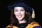 Really gorgeous honour: Kylie Minogue receives her honorary degree.