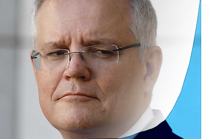 A headshot of Scott Morrison next to a blue exponential curve graph.
