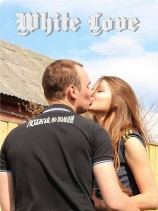 Olga Kuzkova poses with boyfriend with 'White Love' caption