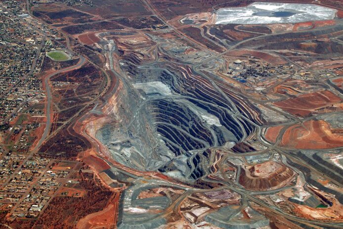 An aerial shot of the Super Pit