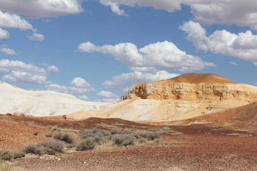 The Breakaways are a striking and unique example of the arid scenery surrounding Coober Pedy.