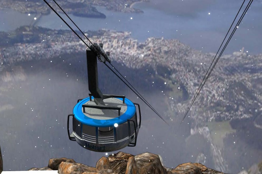 Mount Wellington cable car concept graphic