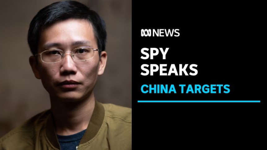 Spy Speaks, China Targets: Man - who is a former Chinese spy - stares straight ahead with a neutral expression. 