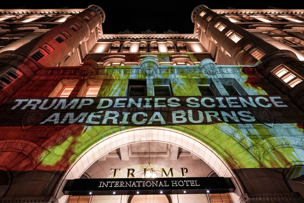 Trump denies science america burns