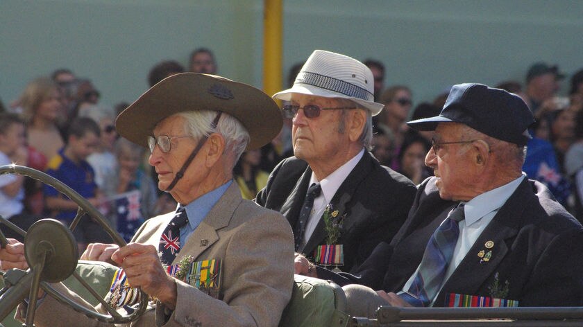 Veterans in the Anzac Day parade in Perth 2010