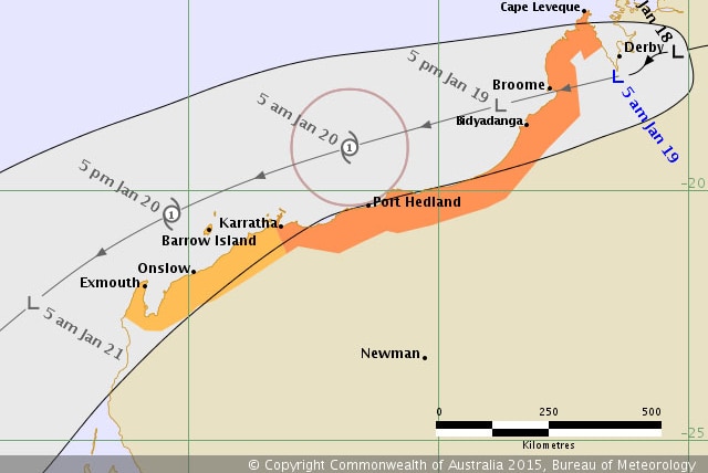 Cyclone threat to Pilbara