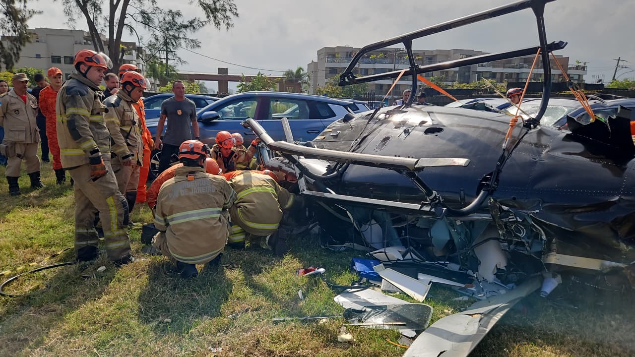 Brazil helicopter crash site credit Corpo de Bombeiros do Rio de Janeiro
