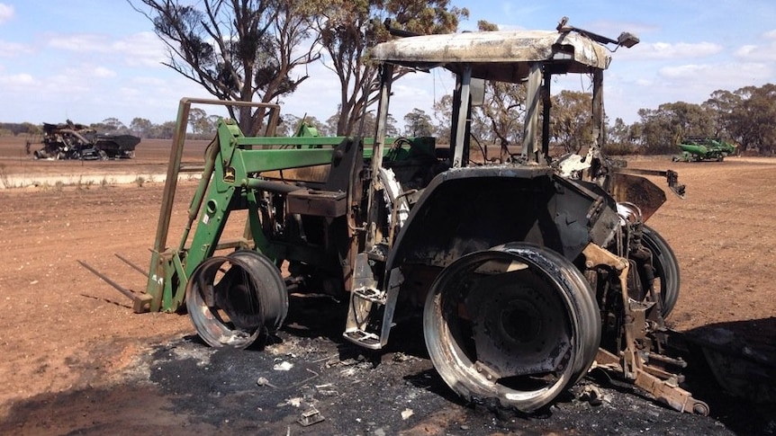 Farm burnt out in South Australian bushfire