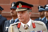 Chief of the General Staff of British Army Sir Nicholas Carter inspects troops in India.