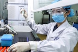 A lab researcher working on the Chinese vaccine for COVID-19