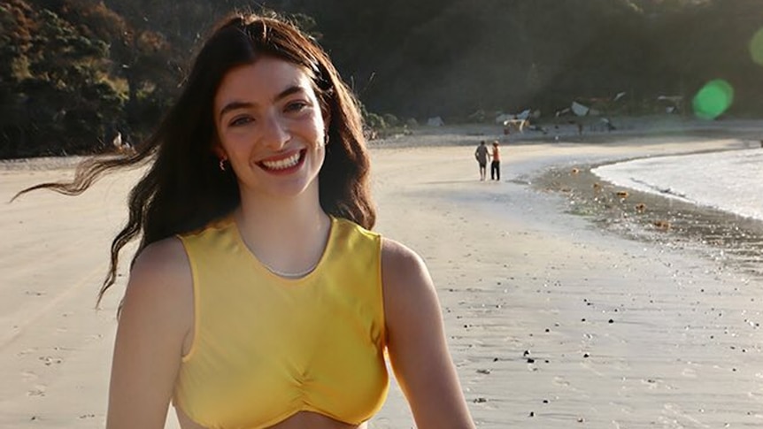 Lorde on the set of shooting her 2021 music video 'Solar Power'