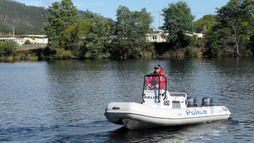 The search for the 81-year-old has moved to the Huon River