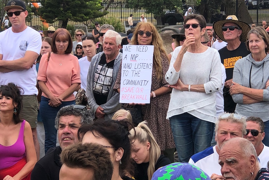 A group of people at a protest.