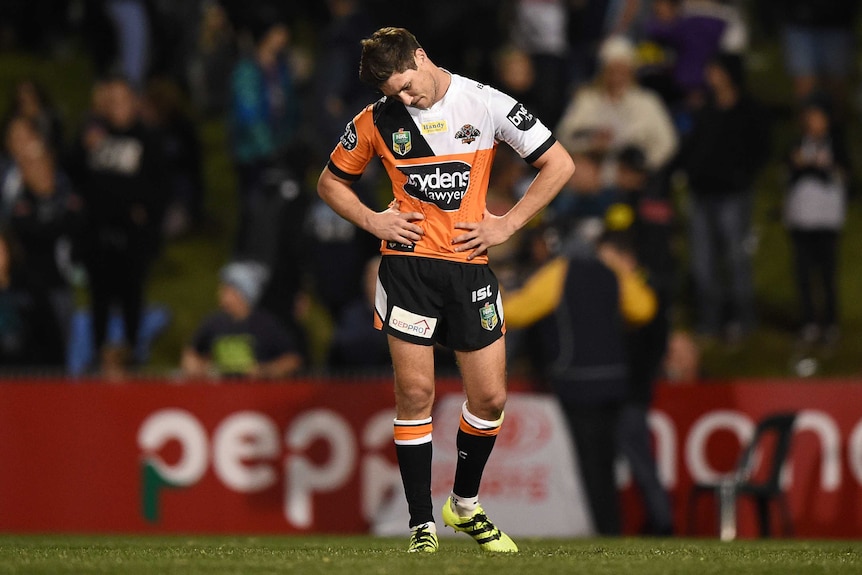 Mitchell Moses playing for Wests Tigers in 2016