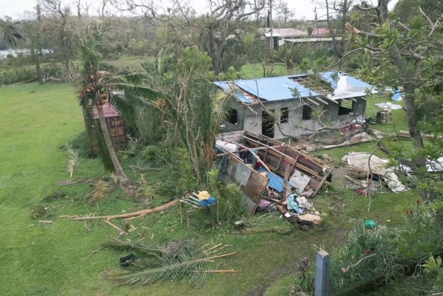 Aerial footage of damage from Tropical Cyclone Kevin