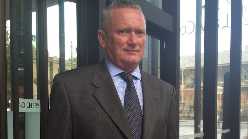 Stephen Dank standing in front of the NSW Supreme Court in Sydney.