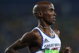 Britain's Mo Farah competes in the men's 5000-metre final.