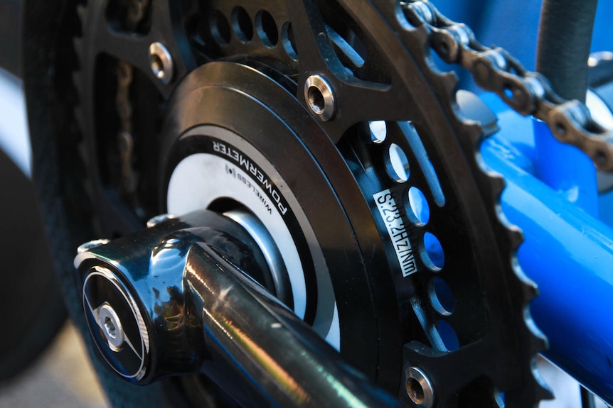 A close up of  the gear wheel from Michael Taylor's hand-cycle in 2013 was worth over $2,000.