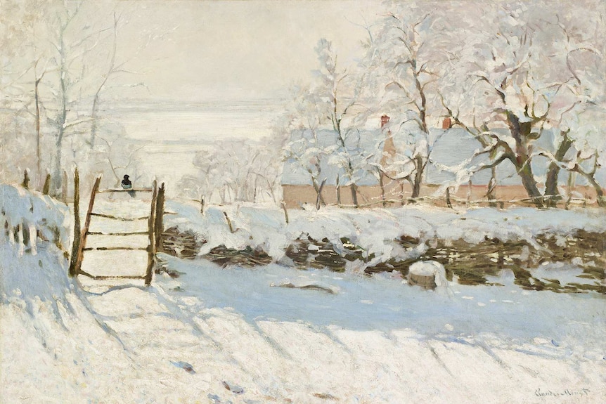 Claude Monet's painting The Magpie.