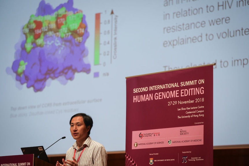 Chinese geneticist He Jiankui of the Southern University of Science and Technology in Shenzhen, China