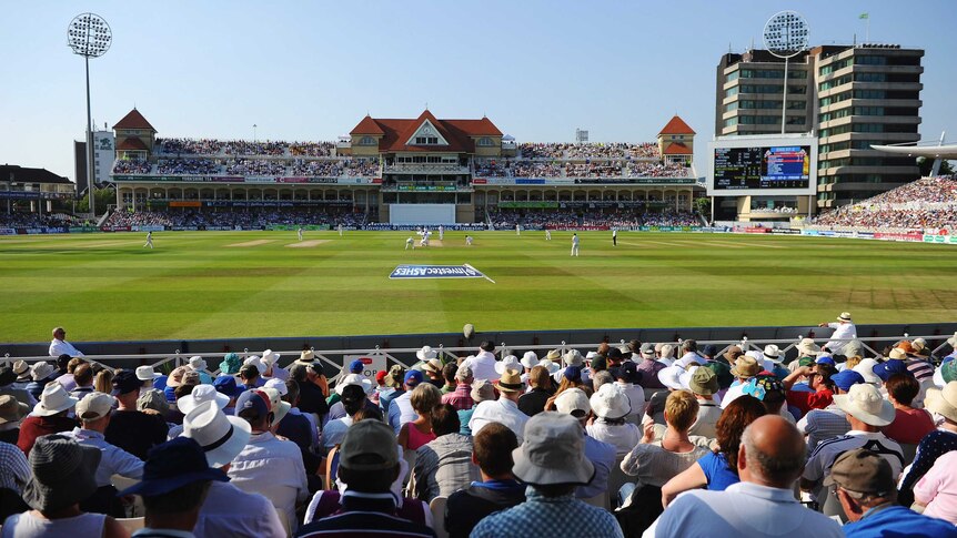 Fans at Trent Bridge watch on during day two of the first Ashes Test