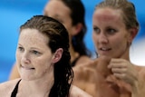 Australia's Cate Campbell (front) failed to progress out of her semi-final of the 50 metres freestyle.